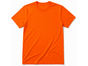 polo jersey cuello redondo color naranja