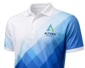 Polo publicitario personalizado mediante sublimado textil