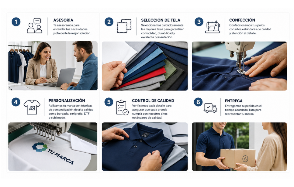 proceso de confeccion de polos publicitarios