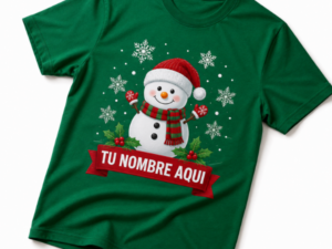 polo navideño con nombre PERSONALIZADO